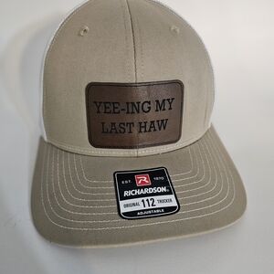 Beige and White Trucker Hat